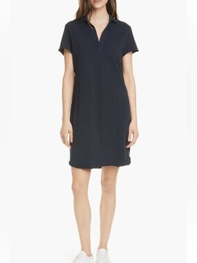 Frank & Eileen Lauren Cotton Polo Dress Navy Small